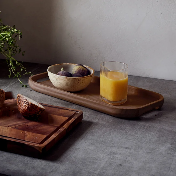 Andersen Furniture - Plateau Flection, large, 40 x 20 cm, frêne teinté foncé