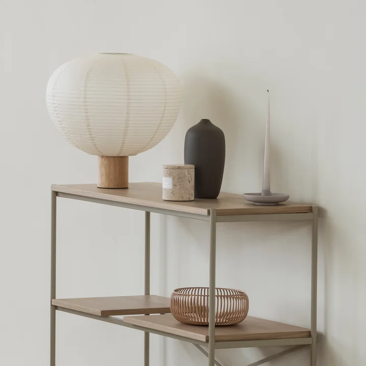 Blomus - Kami Lampe de table, Ø 46 x 45 cm, chêne