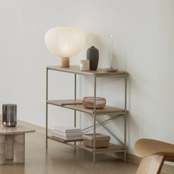 Blomus - Kami Lampe de table, Ø 46 x 45 cm, chêne