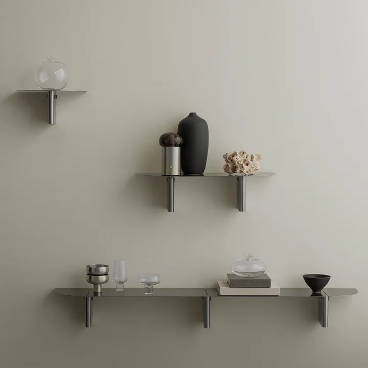Blomus - Oru étagère murale, acier inoxydable mat