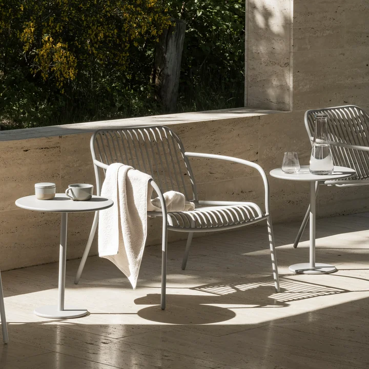 Blomus - Stay Table d'appoint de jardin, H 45 cm Ø 40 cm, gris soie