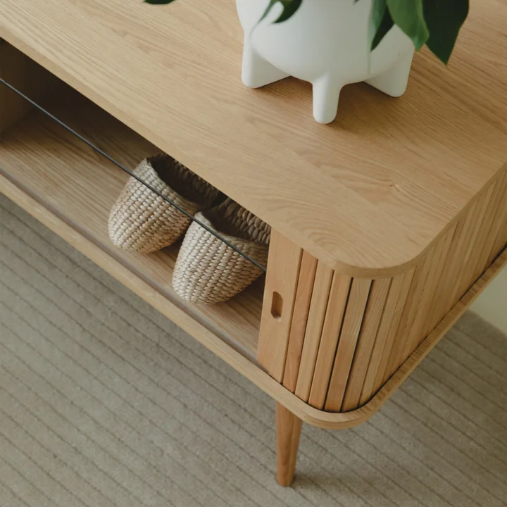 Zuiver - Barbier Buffet avec portes coulissantes, frêne