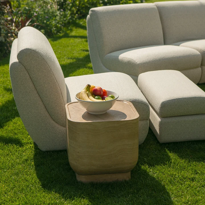 Zuiver - Mississippi Outdoor Tabouret et Lounge Chair, beige