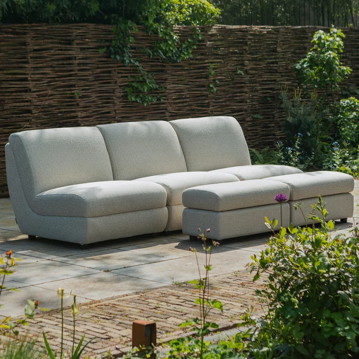 Zuiver - Mississippi Outdoor Tabouret et Lounge Chair, beige