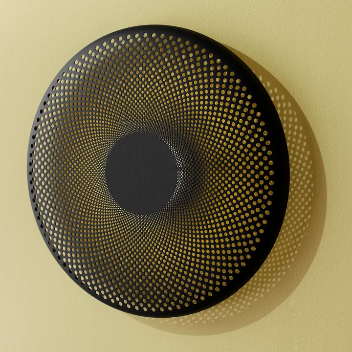 Northern - Glint LED Applique murale, small, blanc opalin / laiton, Ø 25 cm