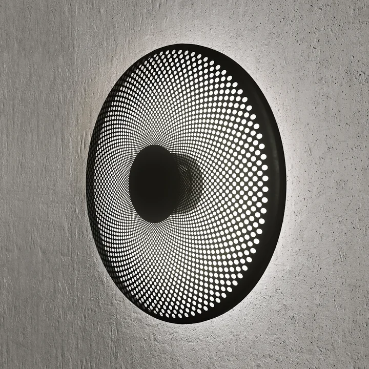 Northern - Glint LED Applique murale, small, blanc opalin / laiton, Ø 25 cm