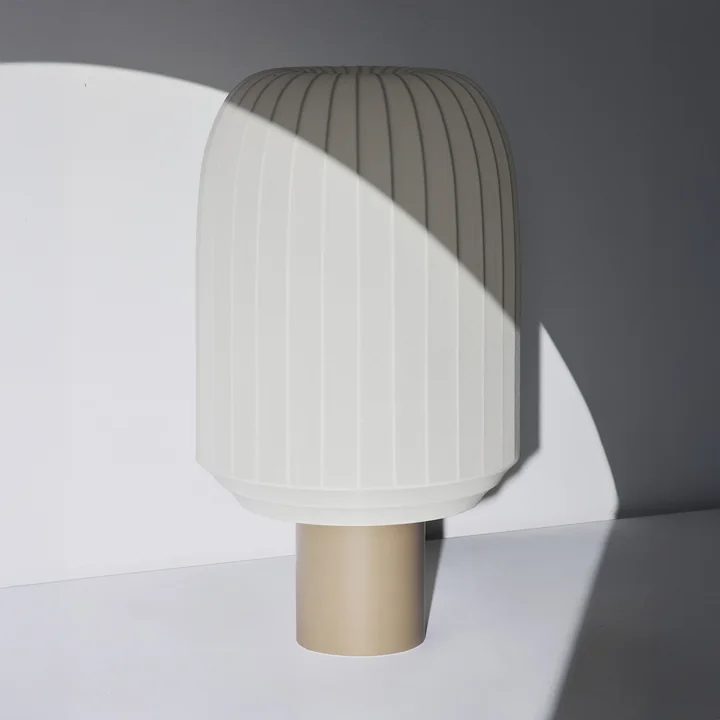 Northern - Tradition lampe de sol, Ø 39 cm / H 70 cm, blanc cassé / gris-beige