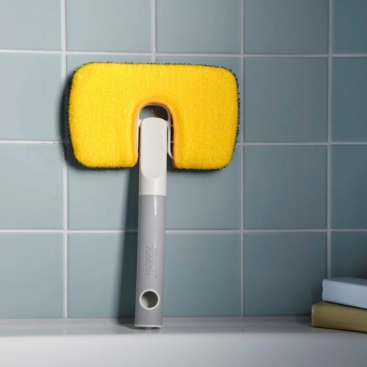 Joseph Joseph - CleanTech Balai à main en microfibres 2 en 1, light stone