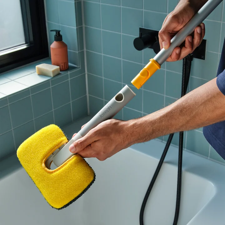 Joseph Joseph - CleanTech Balai à main en microfibres 2 en 1, light stone