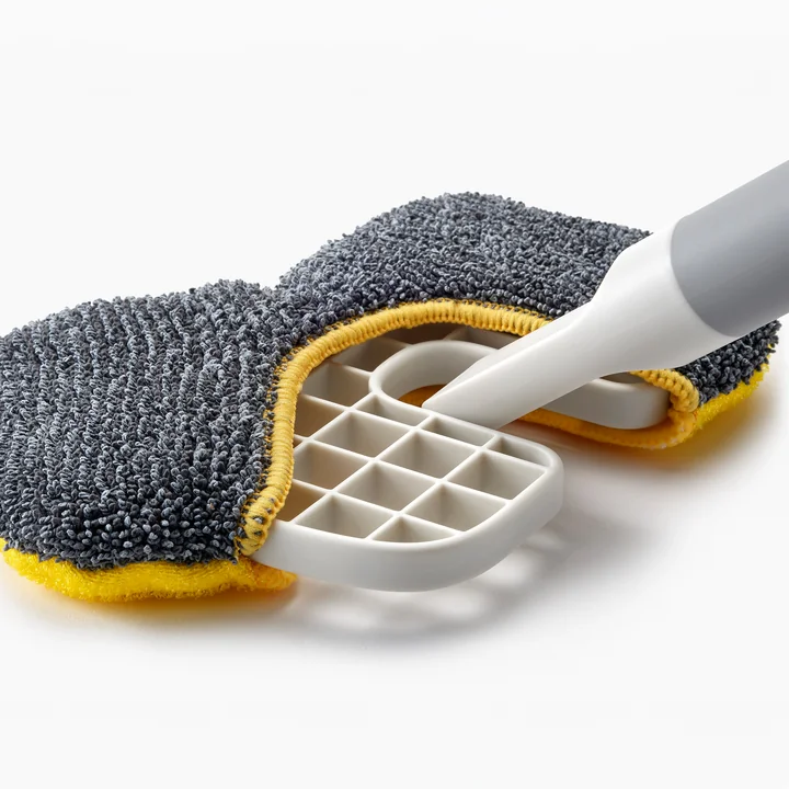 Joseph Joseph - CleanTech Balai à main en microfibres 2 en 1, light stone