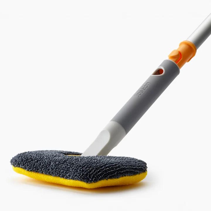 Joseph Joseph - CleanTech Balai à main en microfibres 2 en 1, light stone
