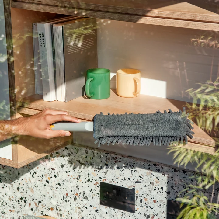 Joseph Joseph - CleanTech Balai à poussière en microfibres 3 en 1, light stone