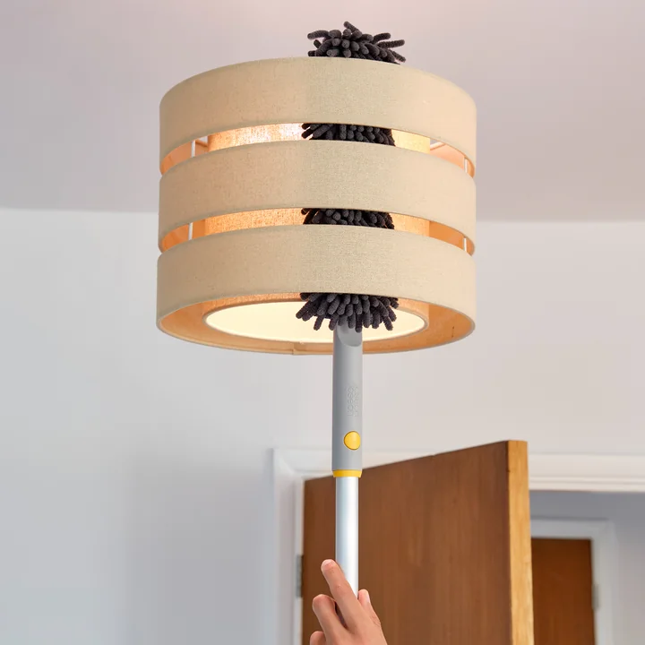 Joseph Joseph - CleanTech Balai à poussière en microfibres 3 en 1, light stone