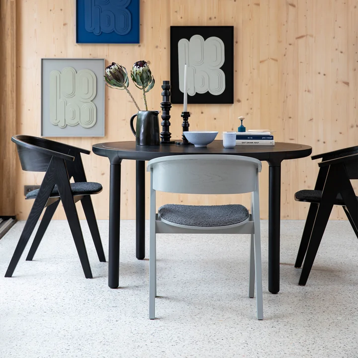 Zuiver - Storm Table de salle à manger, ronde, noire