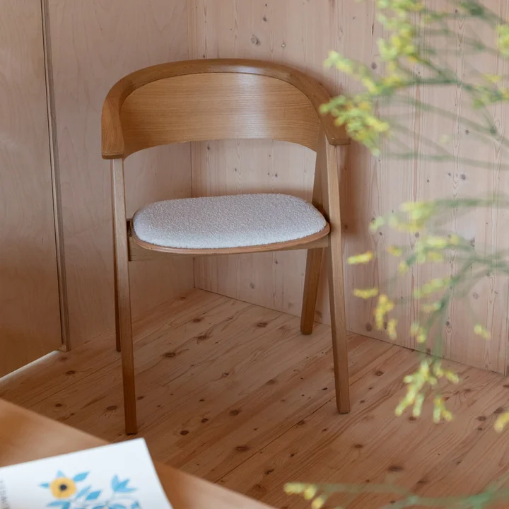 Zuiver - NDSM Chaise avec accoudoirs, chêne naturel