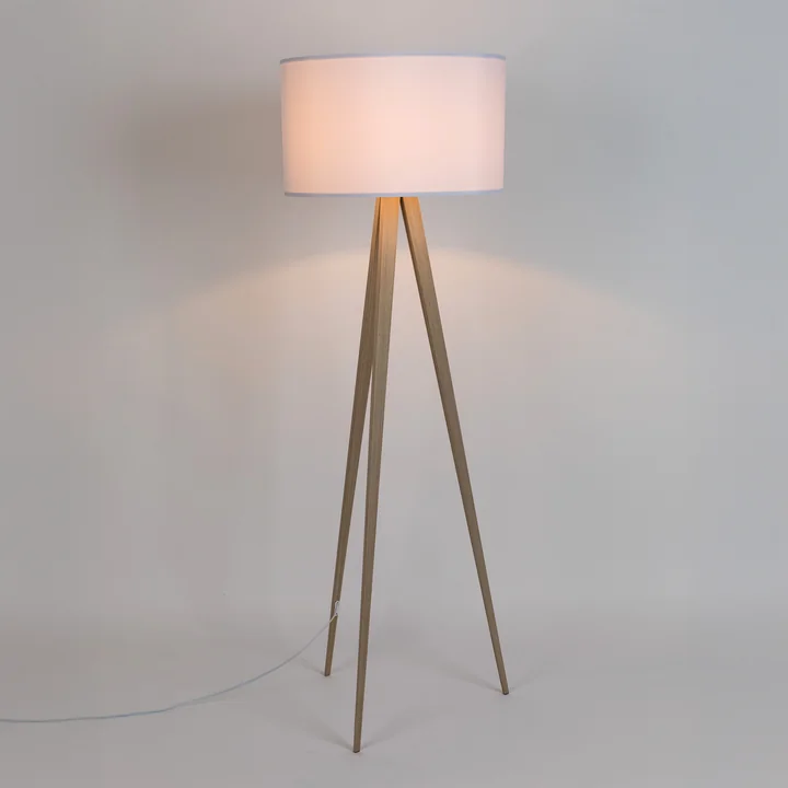 Zuiver - Tripod Wood Lampadaire, chêne / blanc