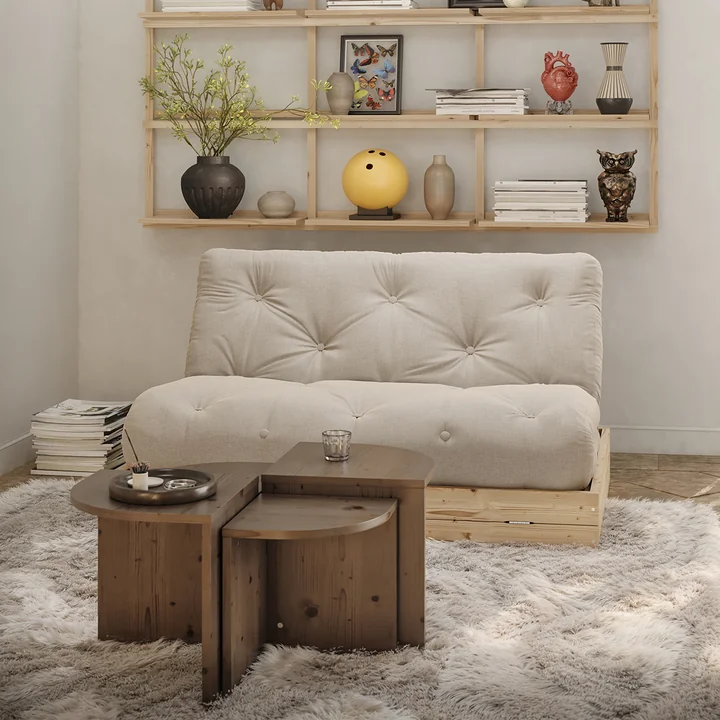 Karup Design - Flip Raw Lit de jour, 140 x 200 cm, pin naturel / beige (747)