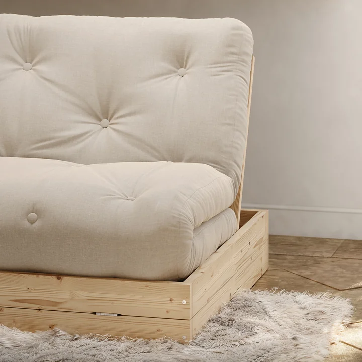 Karup Design - Flip Raw Lit de jour, 140 x 200 cm, pin naturel / beige (747)