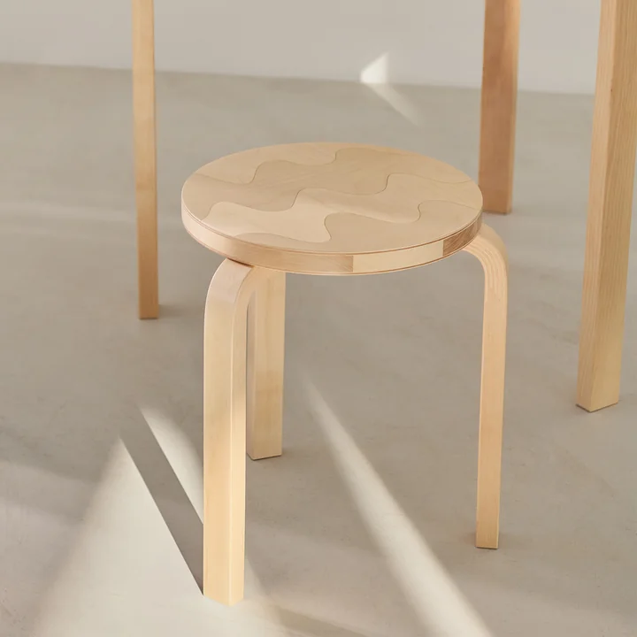 Artek - 60 Tabouret, lokki, bouleau naturel