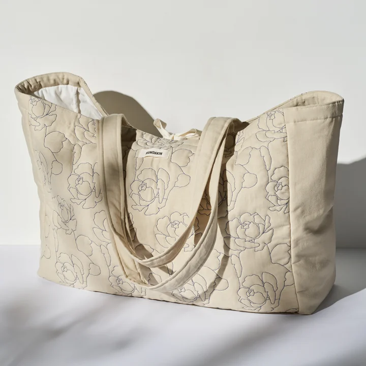 Humdakin - Sac de transport Maxi, light stone / peony quilt