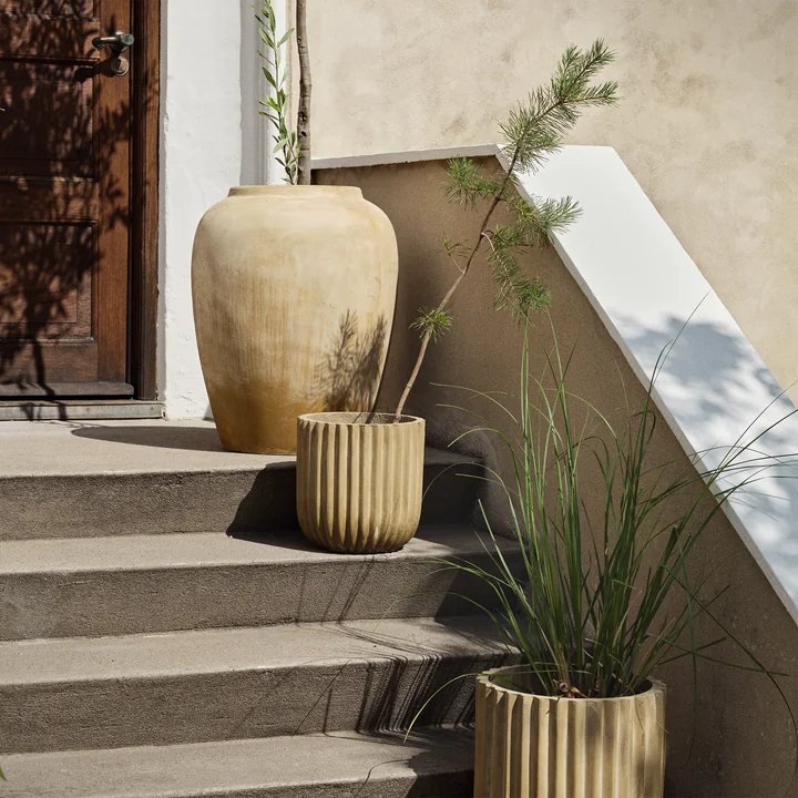 Broste Copenhagen - Fiber Pots à plantes, antique beige