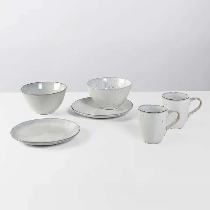 Broste Copenhagen - Nordic Sand Vaisselle Set de petit déjeuner, sable (6 pièces)