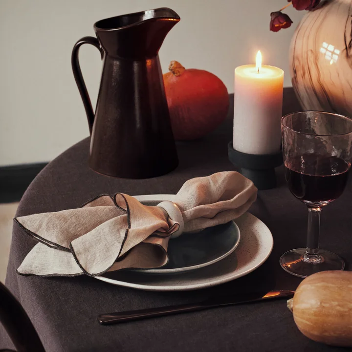 Broste Copenhagen - Nordic Rain Assiette à dessert, Ø 20 x H 2,2 cm, grise