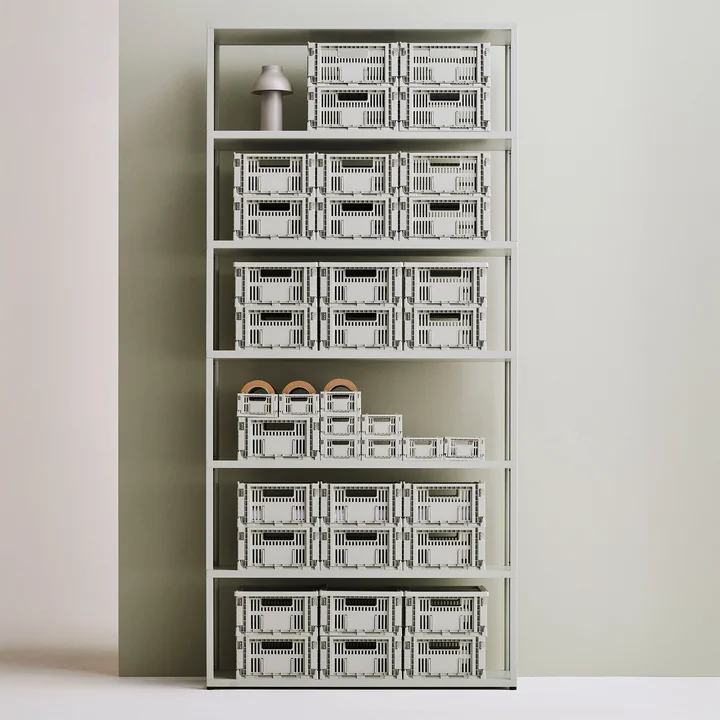 HAY - Colour Crate Paniers, gris, recycled