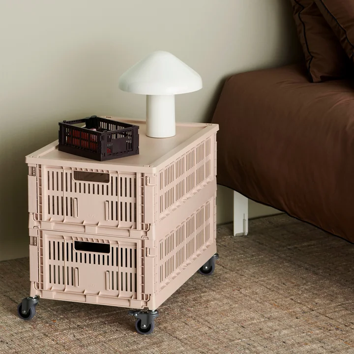 HAY - Colour Crate Panier L, 53 x 34,5 cm, powder, recycled