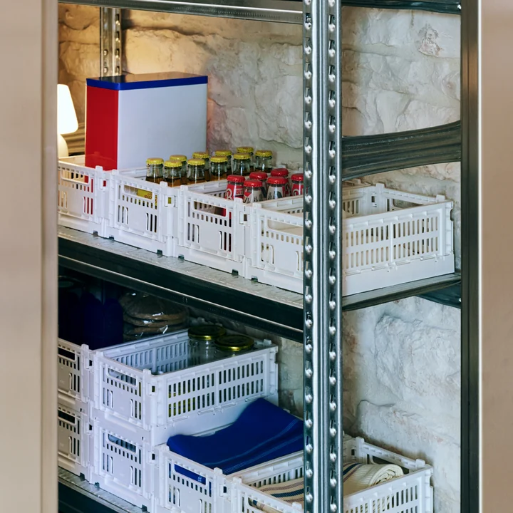 HAY - Colour Crate Panier S, 26,5 x 17 cm, blanc cassé, recycled