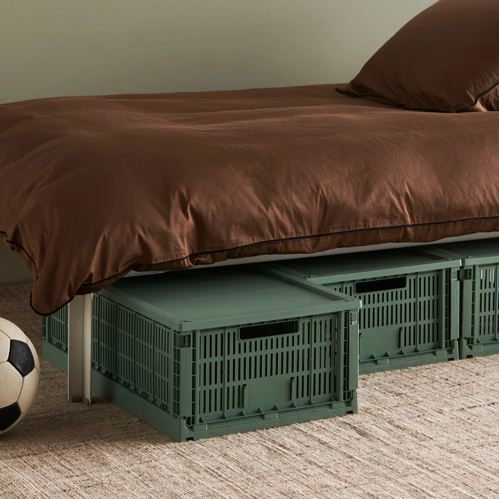 HAY - Colour Crate Corbeille XL, 68 x 42 cm, vert sauge, recycled