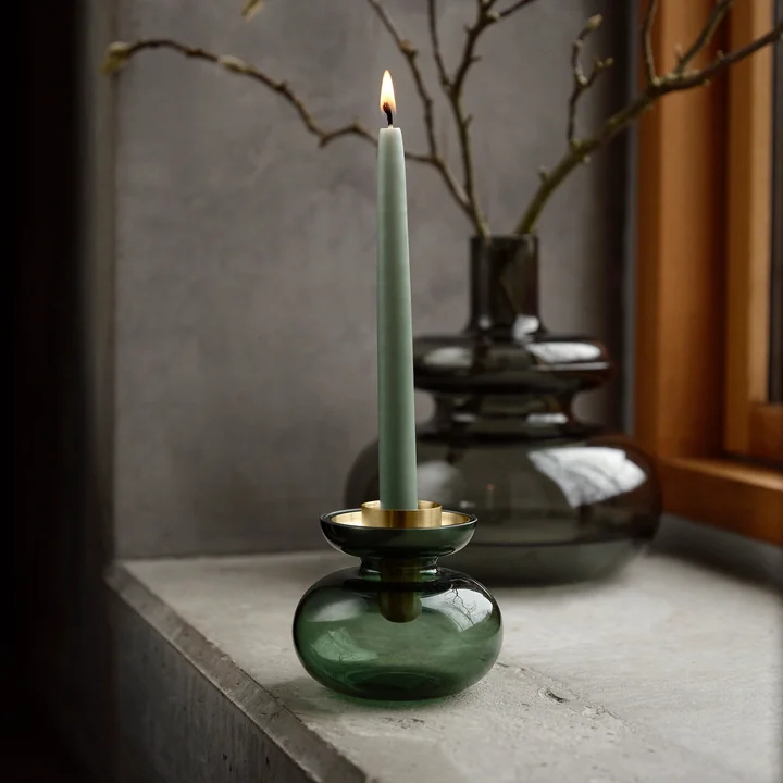 Zone Denmark - Inu vase / bougeoir, smoked grey