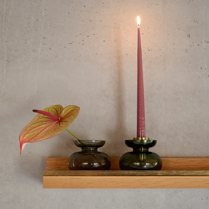 Zone Denmark - Inu vase / bougeoir, smoked grey