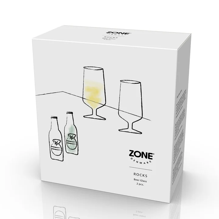 Zone Denmark - Rocks Verre à bière, 30 cl (set de 2)