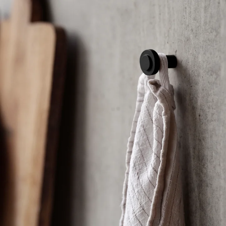 Zone Denmark - Sensu Crochet de garde-robe Ø 2,5 cm, noir