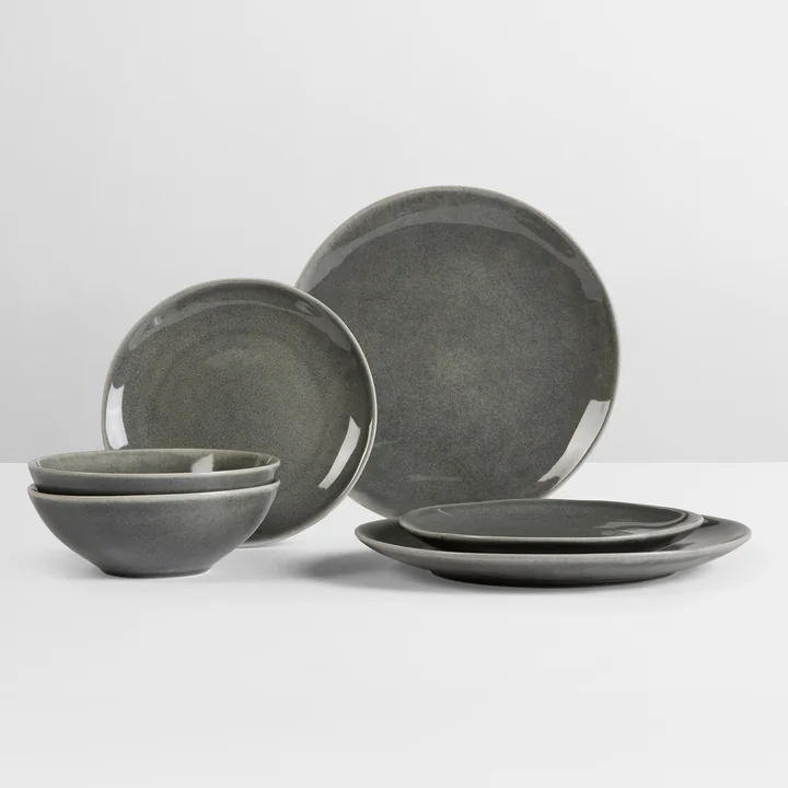 Broste Copenhagen - Nordic Rain Vaisselle Set de dîner, (6 pièces)
