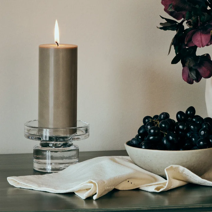 Broste Copenhagen - Petra Bougeoir, Ø 11 x H 8 cm, clear