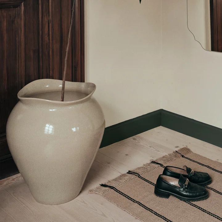 Broste Copenhagen - Florentina Vase, Ø 33 cm x H 44 cm, beige
