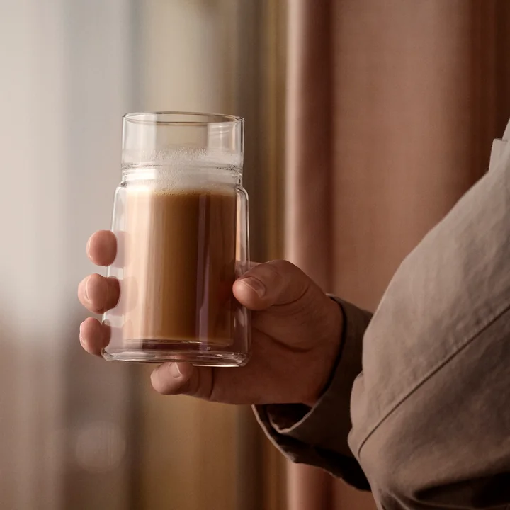 Jacob Jensen - Verre double paroi thermique, large, 33 cl, transparent