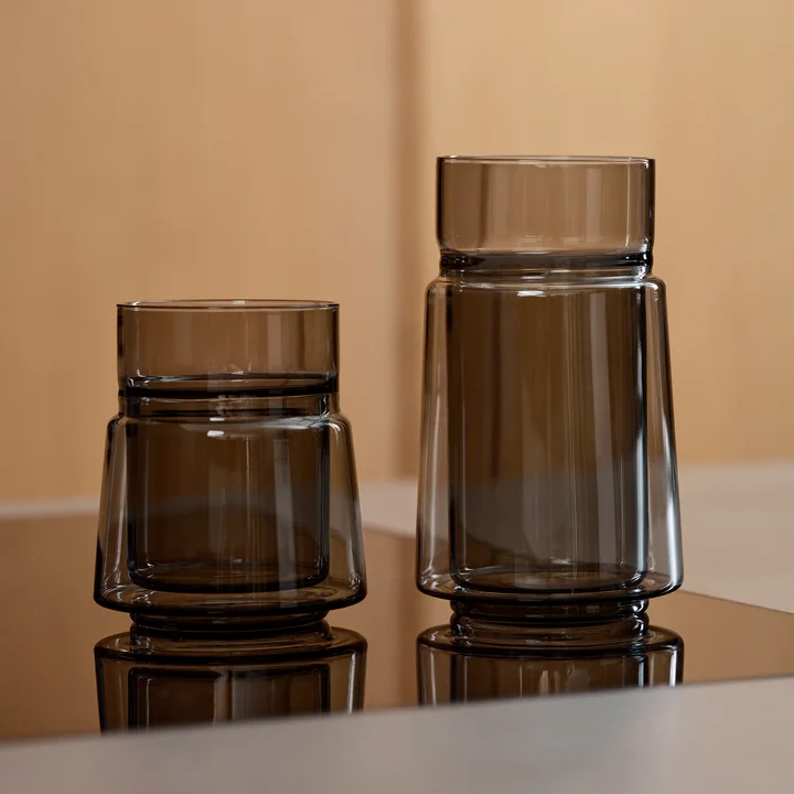 Jacob Jensen - Verre double paroi thermique, large et medium, noir