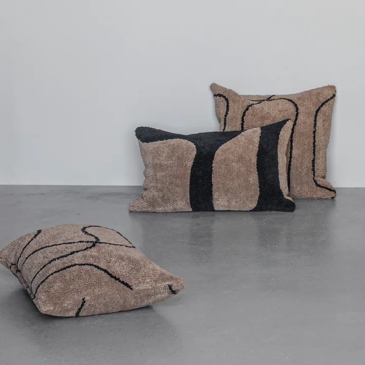 Mette Ditmer - Shadow Taie d'oreiller, tuftée, marron