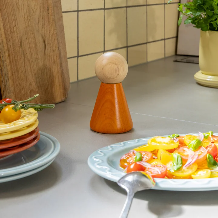 & klevering - Halma moulin à sel et à poivre, petit, orange / multicolore