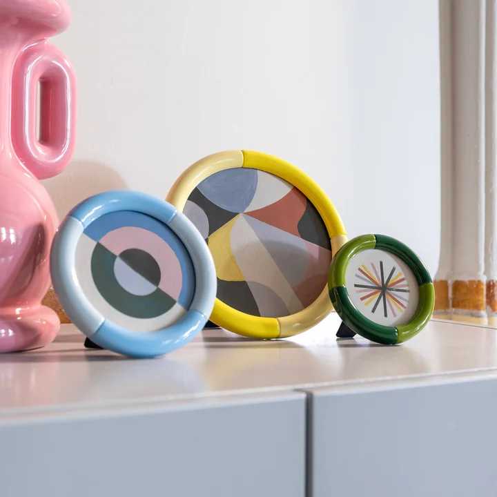 & klevering - Cadre photo Rift, Ø 9,5 cm, vert