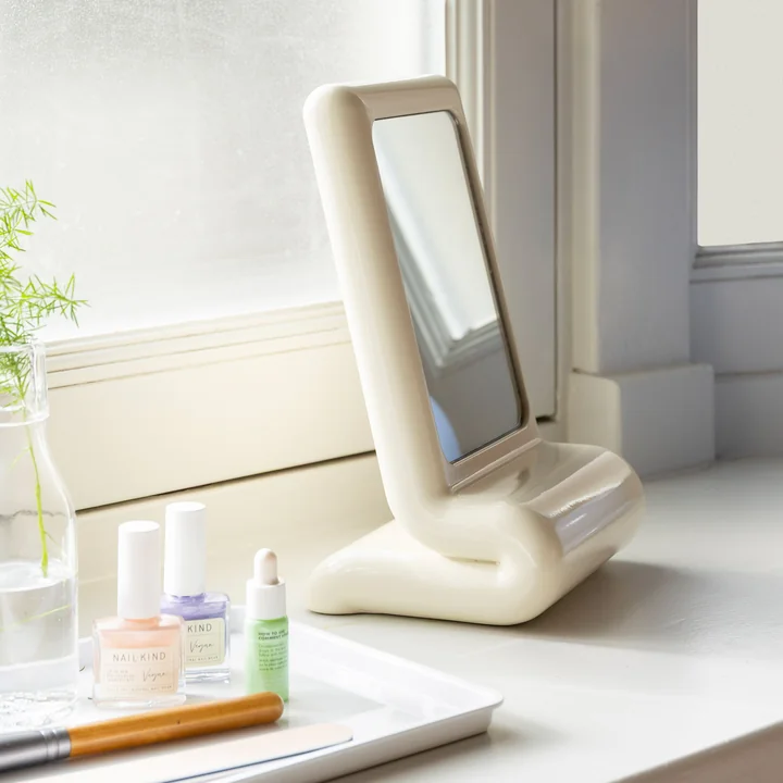 & klevering - Vanity Miroir de courtoisie, blanc cassé