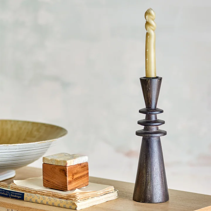 Bloomingville - Armel Bougeoir, H 26 cm, noir