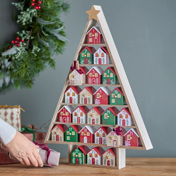 Bloomingville - Calendrier de l'Avent Calvin, rouge