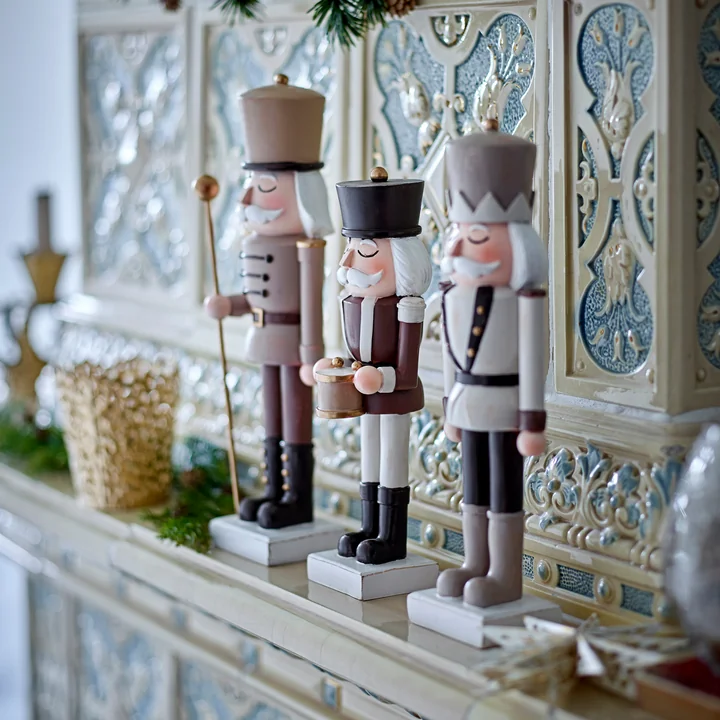 Bloomingville - Darryl Casse-noix Décoration de Noël, brun (set de 3)