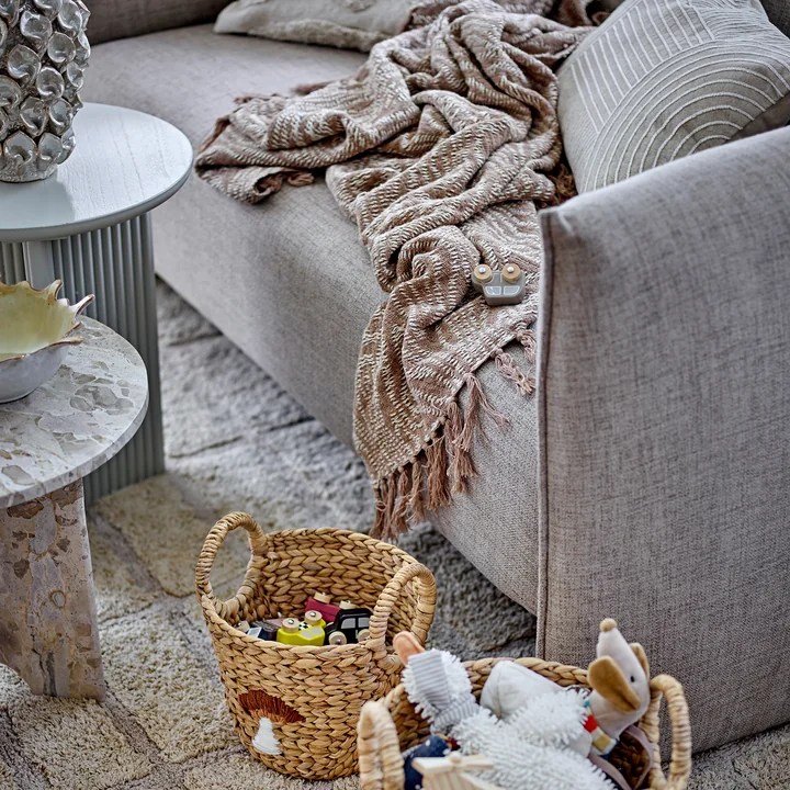 Bloomingville - Okapi Couverture, 130 x 160 cm, marron