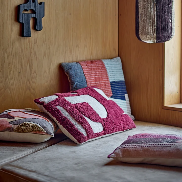 Bloomingville - Olica Coussin 60 x 40 cm, rouge