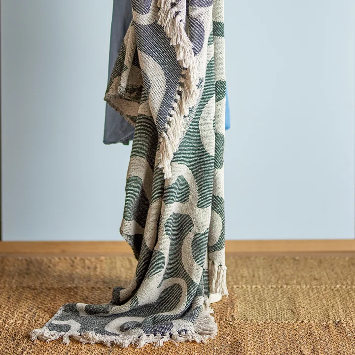 Bloomingville - Salobre Couverture, 130 x 160 cm, noir